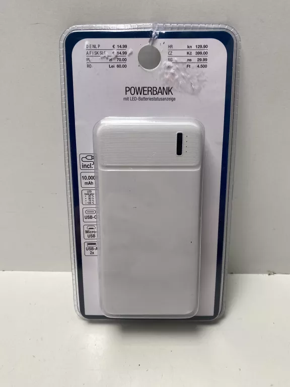 POWERBANK BIAŁY 10000MAH