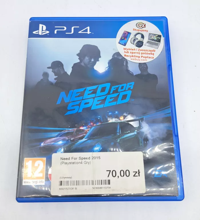 GRA NA KONSOLE PS4 NEED FOR SPEED