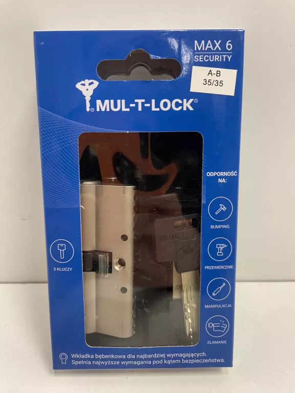 WKŁADKA MUL-T-LOCK CLASSIC 35/35 5 KLUCZY