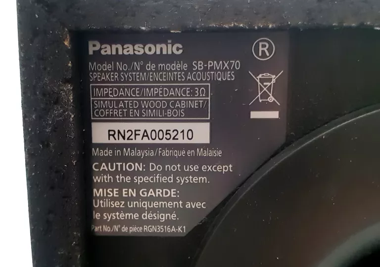 WIEŻA STEREO PANASONIC SC-PMX90EG BRAK PILOTA