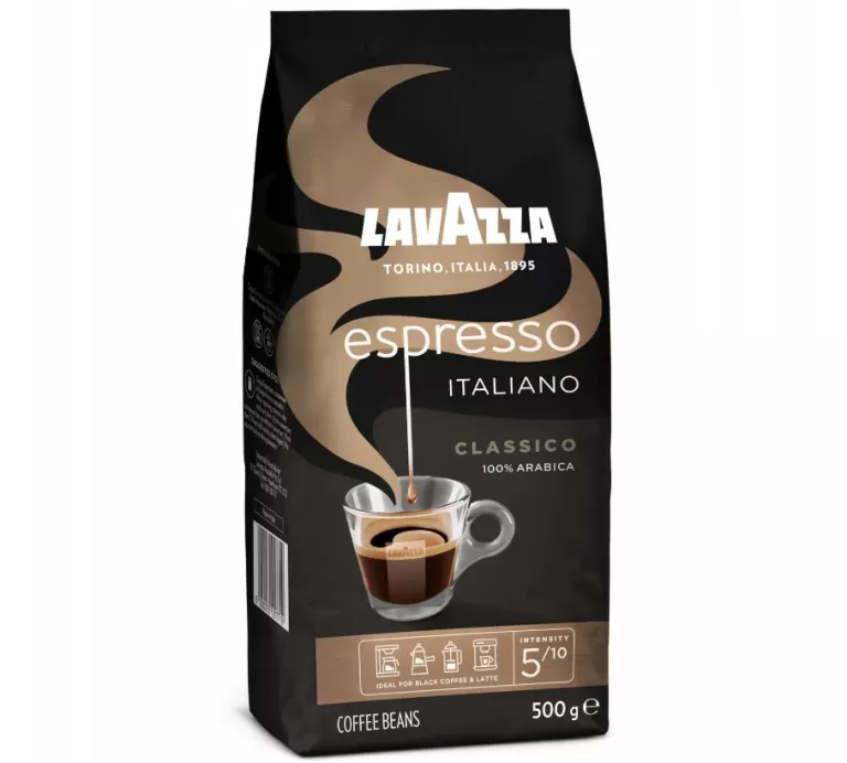 KAWA ZIARNISTA ARABICA LAVAZZA CAFFE ESPRESSO ITALIANO CLASSICO 500 G