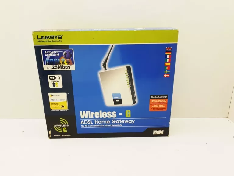 ROUTER LINKSYS WAG200G ADSL2+ ANNEX A WIRELESS-G KOMPLET