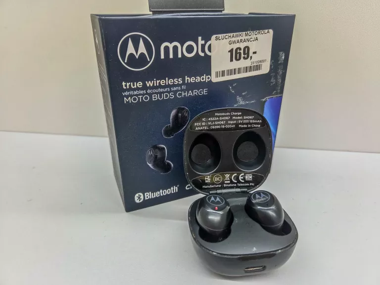 SŁUCHAWKI MOTOROLA MOTO BUDS CHARGE