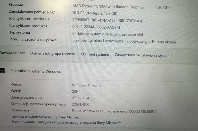 LAPTOP ACER ASPIRE 3 RYZEN 7 16GB/512GB!