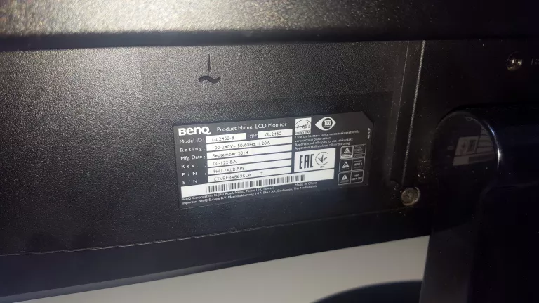 MONITOR LED BENQ GL2450-T 24" 1920X1080 KLASA B VGA DVI-D