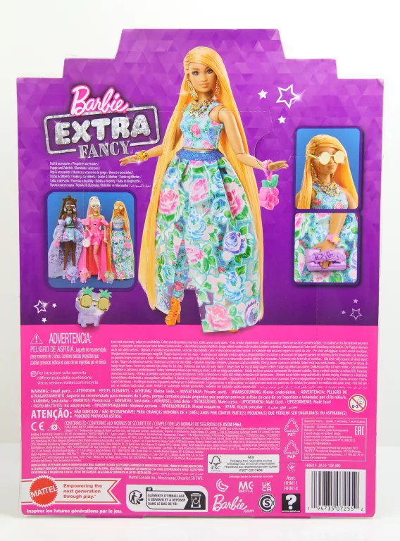 LALKA BARBIE EXTRA FANCY SUKIENKA W KWIATY