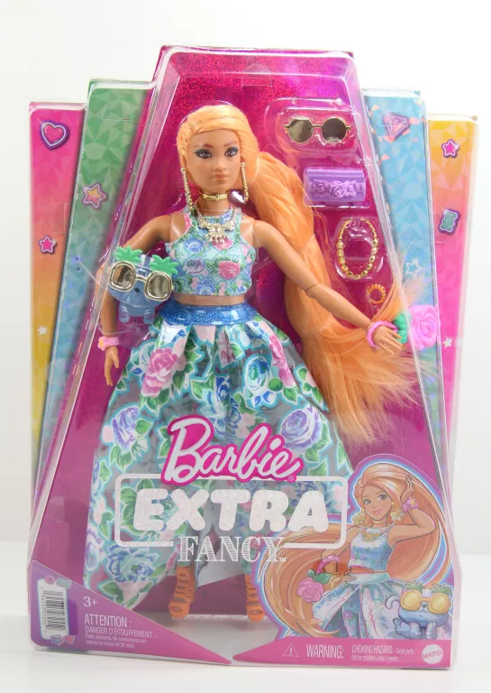 LALKA BARBIE EXTRA FANCY SUKIENKA W KWIATY