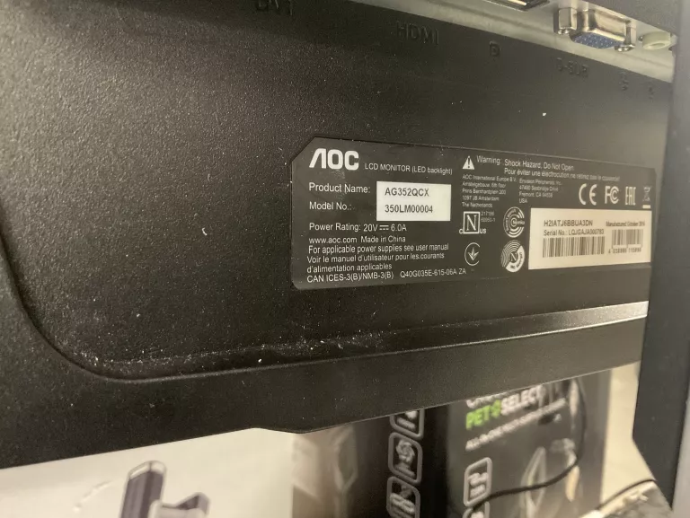 MONITOR 35 CALI AOC AGON AG352QCX 35 CURVED