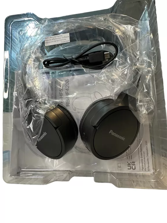 SŁUCHAWKI BEZPRZEWODOWE PANASONIC WIRELESS XBS RB-HF420B KOMPLET