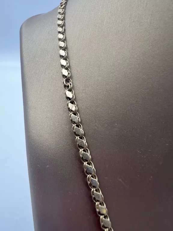OKAZAŁY ZŁOTY ŁAŃCUSZEK - CIEKAWY SPLOT / 11.24G/585/50CM