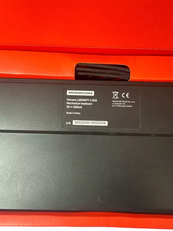 KLAWIATURA MECHANICZNA MODECOM VOLCANO LANPARTY 2 RGB BLUE