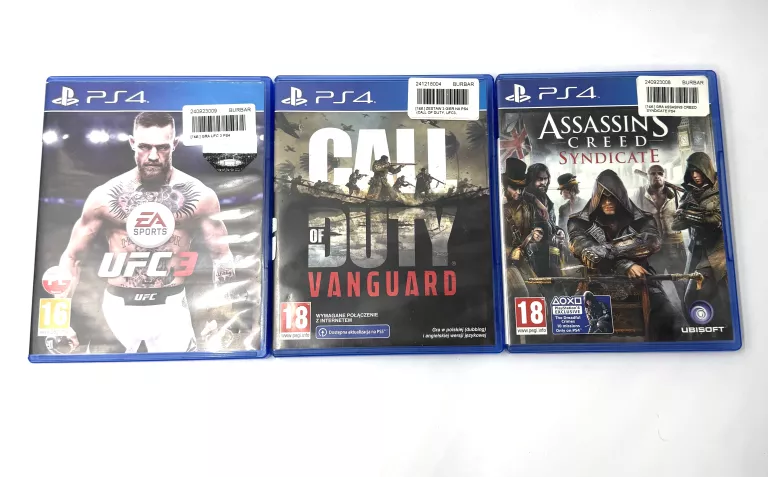 ZESTAW 3 GIER NA PS4 (CALL OF DUTY, UFC3, ASSASSIN'S CREED SYNDICATE