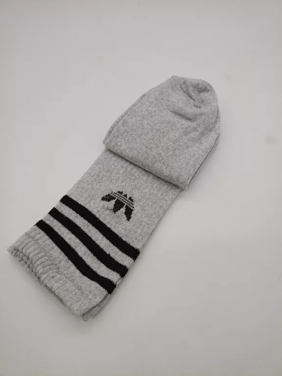 DŁUGIE SKARPETY ADIDAS SZARE #FABRYCZNE