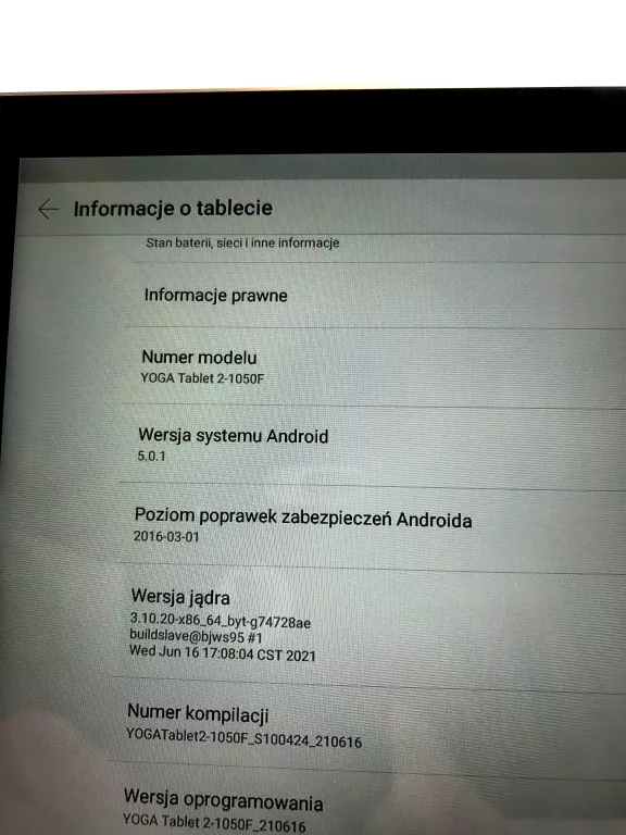 TABLET LENOVO JOGA TAB 2