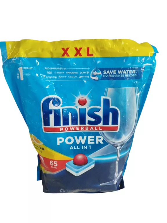 FINISH POWER ALL IN 1 TABLETKI DO ZMYWARKI LEMON 65 SZT.