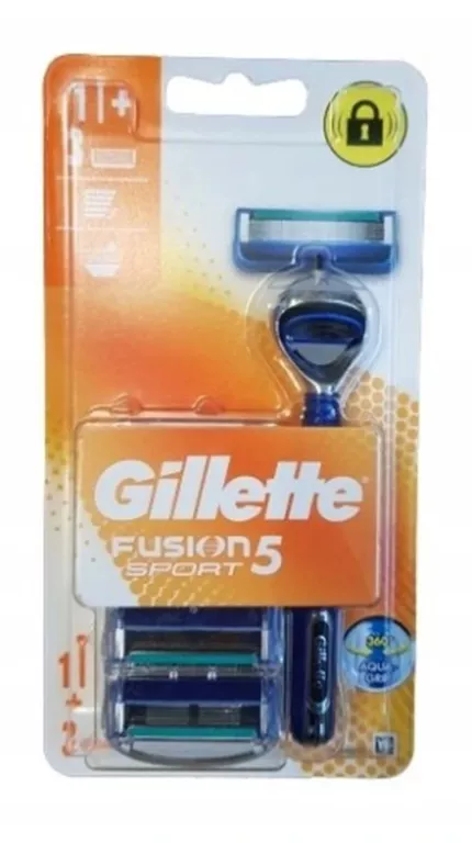 WKŁADY DO MASZYNEK GILLETTE FUSION 5 SPORT RĄCZKA + 3 OSTRZA