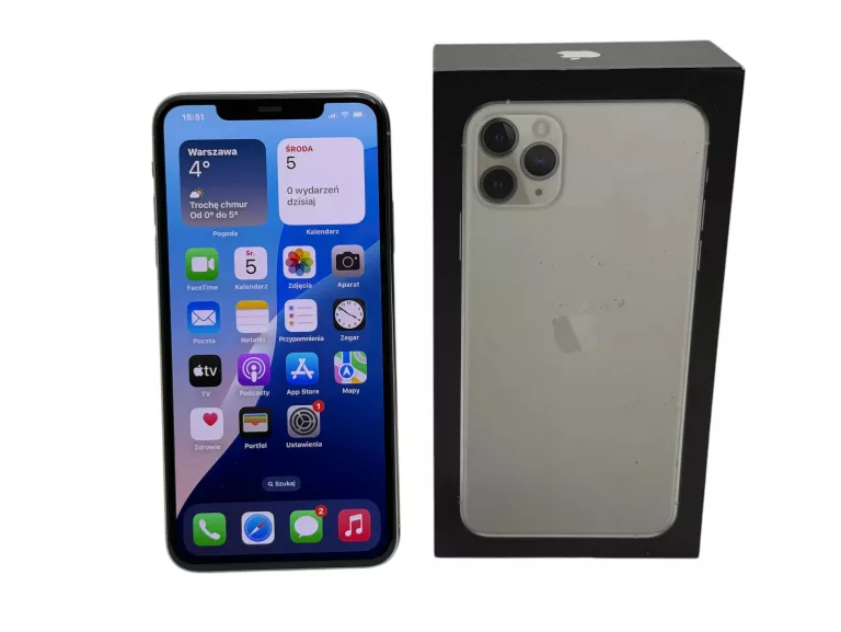 SMARTFON APPLE IPHONE 11 PRO MAX 64GB 6.5" KON BAT. 85% BIAŁY