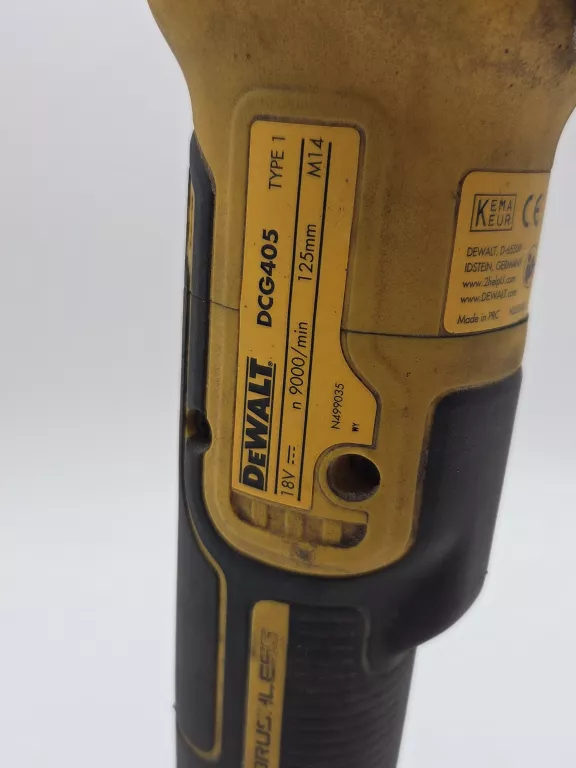 SZLIFIERKA KĄTOWA DEWALT DCG405N 125 MM 18 V