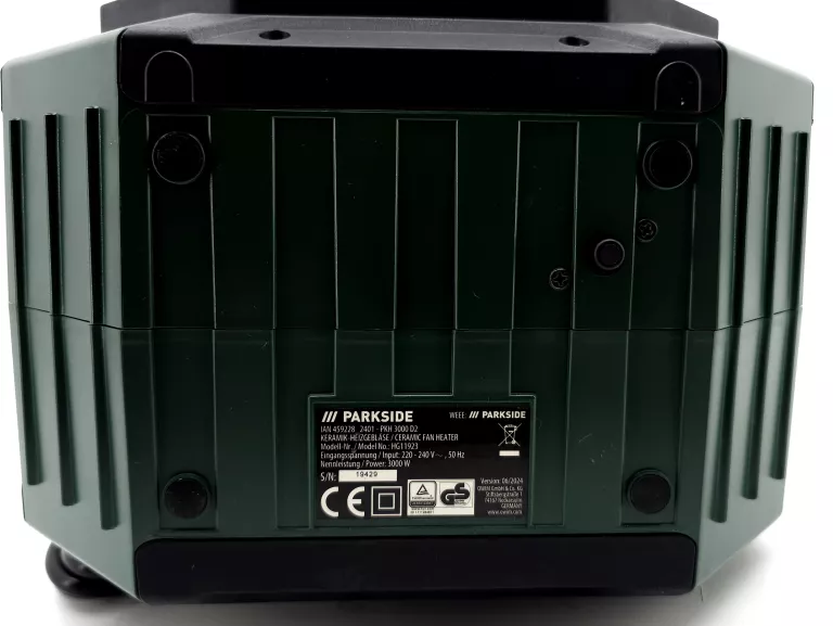 TERMOWENTYLATOR CERAMICZNY PARKSIDE PKH 3000 D2, 3000 W