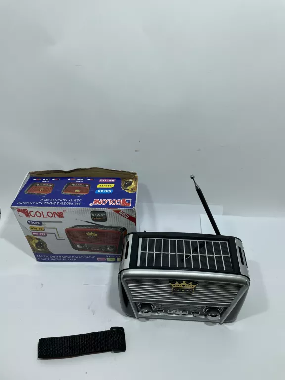 RADIO RETRO SOLAR AKUMULATOR USB PRZENOŚNY GŁOŚNIK