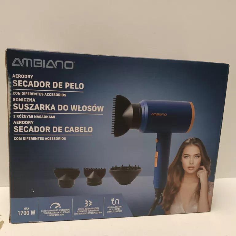 AMBIANO SONICZNA SUSZARKA DO WŁOSÓW 1700 W