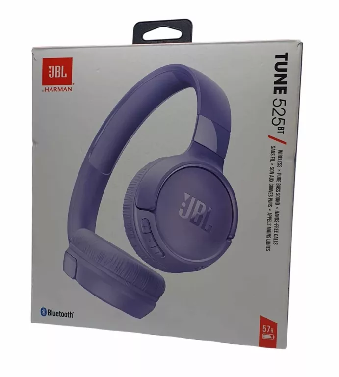 SŁUCHAWKI NAUSZNE BEZPRZEWODOWE JBL TUNE 525BT FIOLETOWE