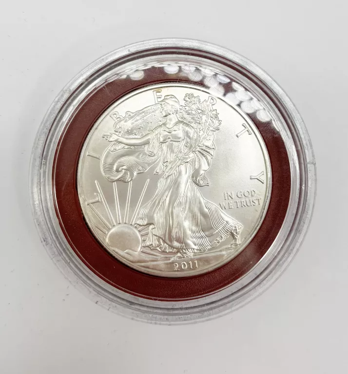 MONETA 1 DOLAR AMERYKAŃSKI ORZEŁ EAGLE 1 UNCJA SREBRA 2011 ROK 1 OZ AG 999