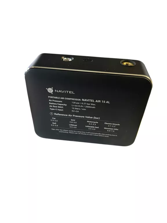 PRZENOŚNY KOMPRESOR SAMOCHODOWY USB-C POMPKA DO KÓŁ SPRĘŻARKA 50W LED