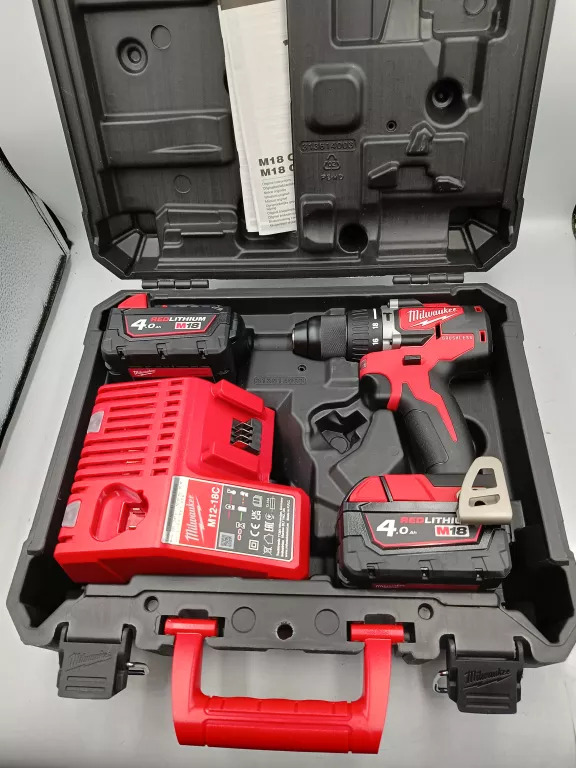 WKRĘTARKA AKUMULATOROWA MILWAUKEE M18CBLPD-0X + 2X AKU 4,0AH