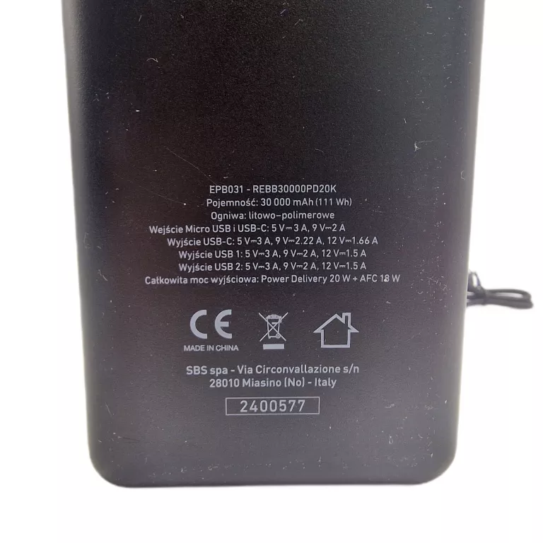 POWERBANK REINSTON EPB031 30000 MAH