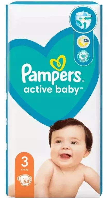 PIELUCHY PAMPERS 3 ACTIVE BABY MIDI 54 SZT.