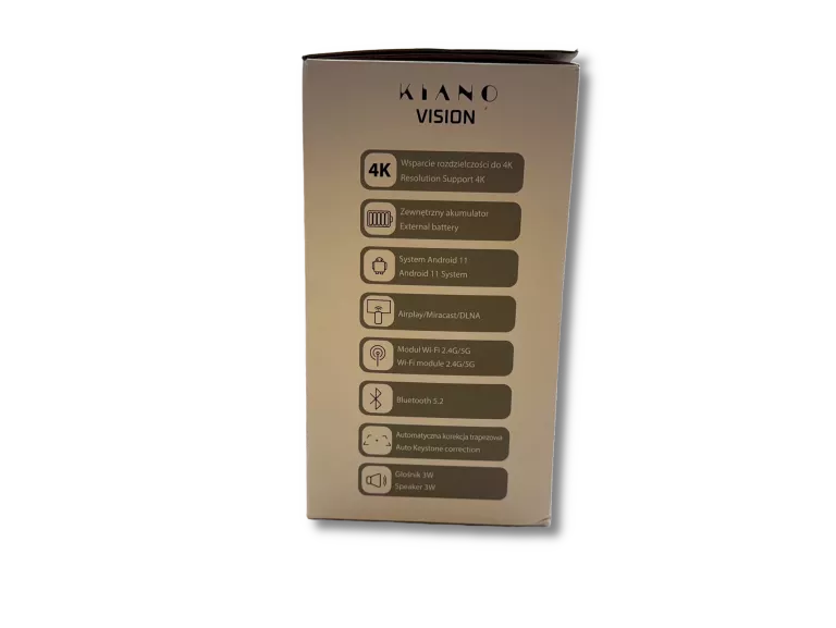 PROJEKTOR PRZENOŚNY KIANO VISION TRAVEL SET WXGA WI-FI BLUETOOTH