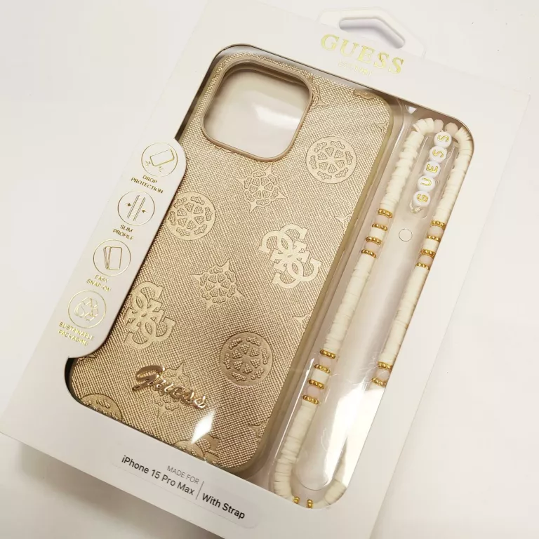 GUESS ETUI NA IPHONE 15 PRO MAX Z KORALIKAMI