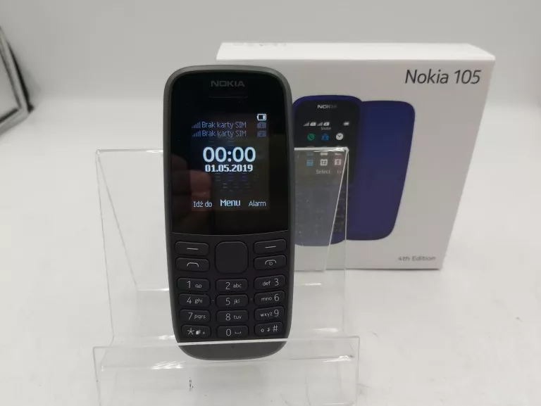 TELEFON NOKIA 105, DUAL, IDEAŁ, PUDEŁKO KOMPLET