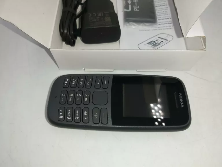 TELEFON NOKIA 105, DUAL, IDEAŁ, PUDEŁKO KOMPLET