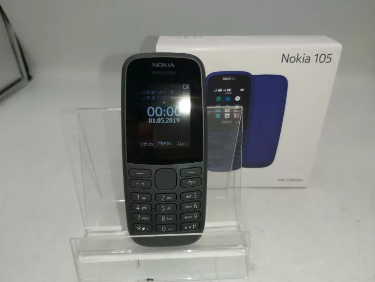 TELEFON NOKIA 105, DUAL, IDEAŁ, PUDEŁKO KOMPLET