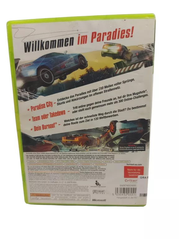 GRA BURNOUT PARADISE XBOX360