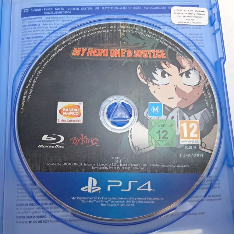 GRA NA PS4 MY HERO ONE'S JUSTICE