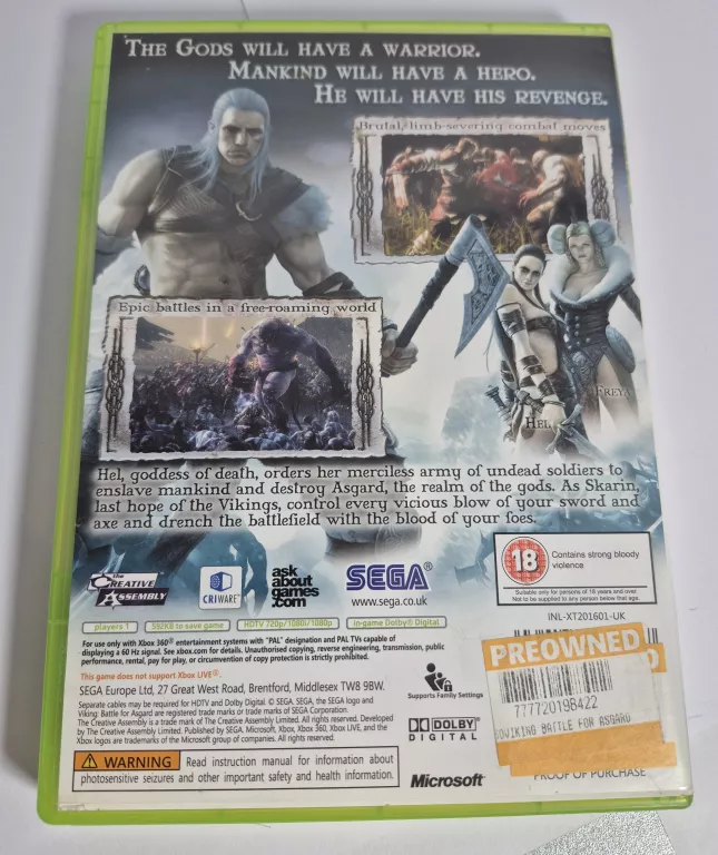 GRA XBOX 360 VIKING BATTLE FOR ASGARD