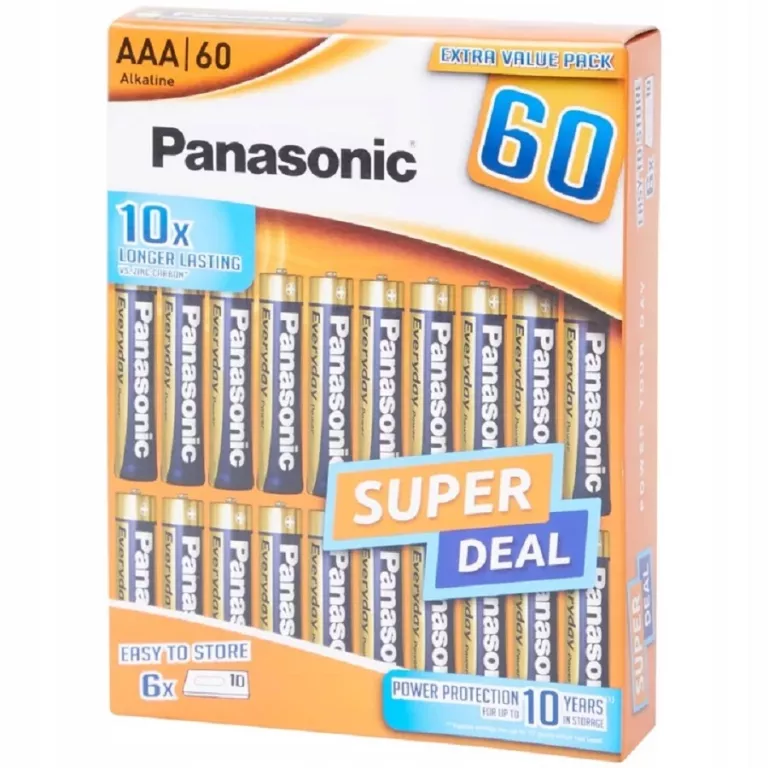 BATERIA BATERIE ALKALICZNE PANASONIC AAA (R3) 60 S