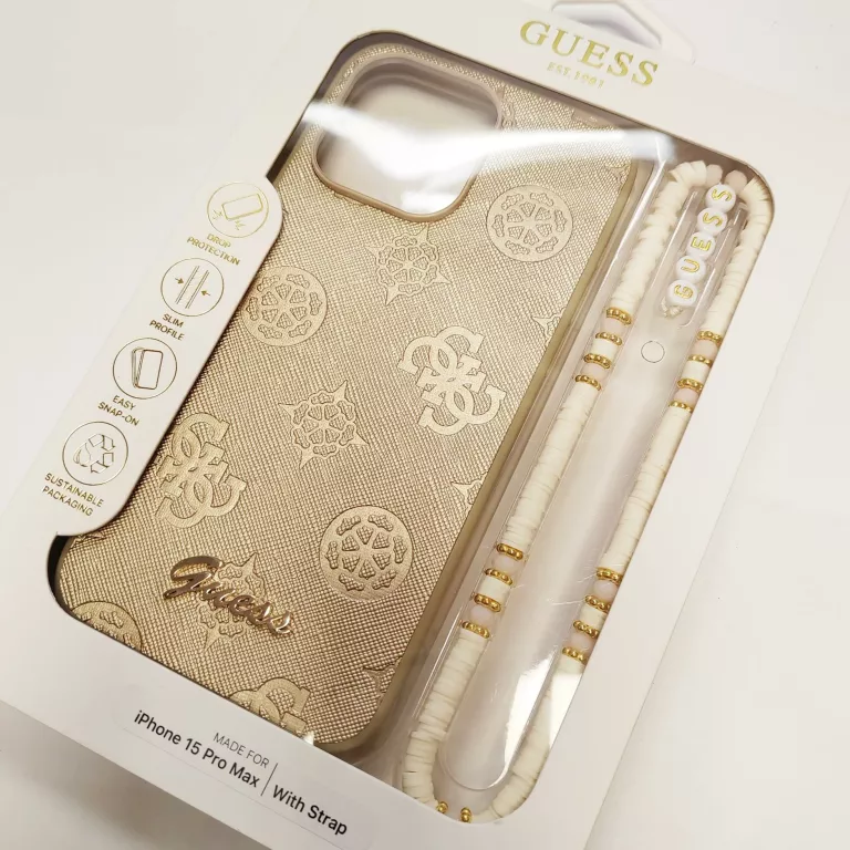GUESS ETUI NA IPHONE 15 PRO MAX Z KORALIKAMI