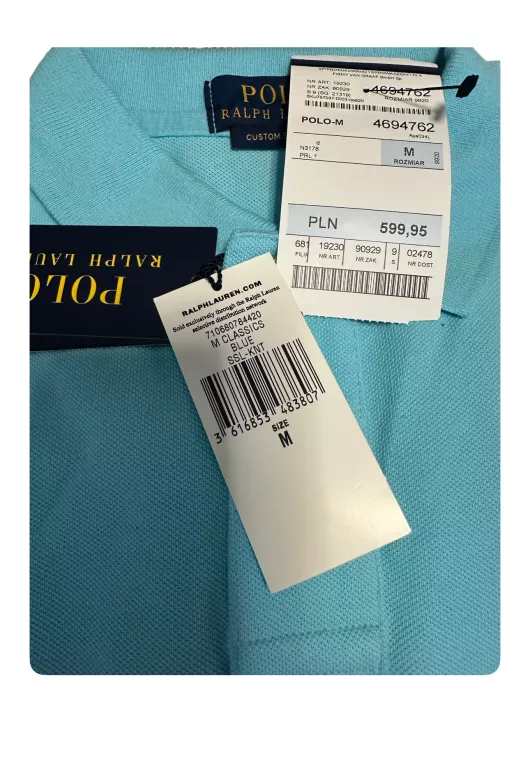 ORYGINALNA KOSZULKA MĘSKA POLO POLO RALPH LAUREN ROZM.M NIEBIESKA
