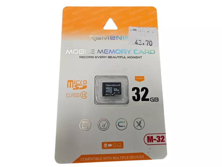 RAMENIK MOBILE MEMORY CARD MICRO SD CLASS10 32GB