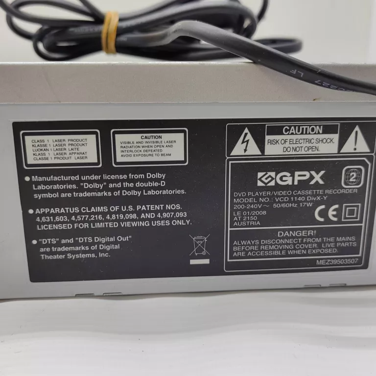 MAGNETOWID +DVD GPX VCD 1140