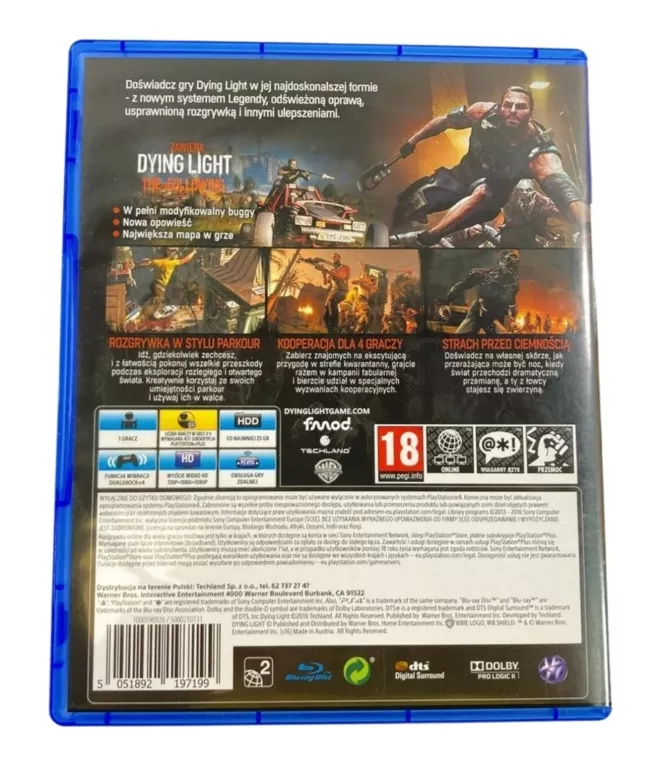 GRA PS4 DYING LIGHT THE FOLLOWING ED. ROZSZERZONA SONY PLAYSTATION 4