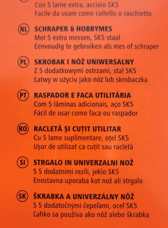SKROBAK I NÓŻ UNIWERSALNY WERCKMANN