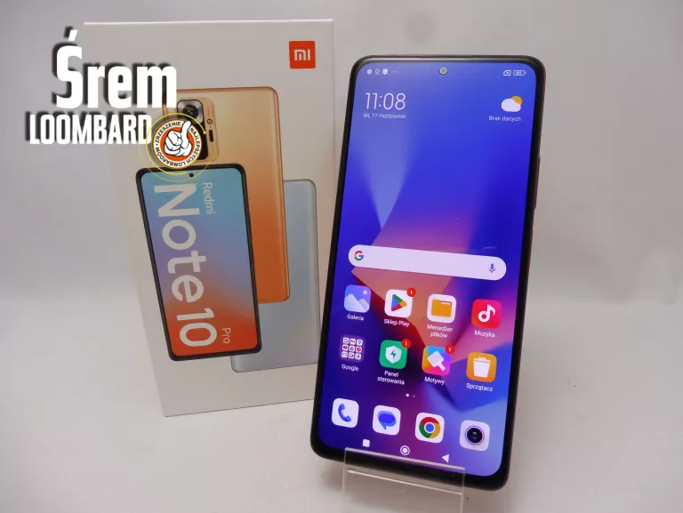 TELEFON XIAOMI REDMI NOTE 10 PRO 6GB/64GB, KARTONIK, STAN BDB!