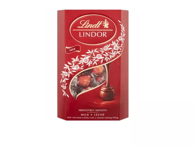 LINDT LINDOR BOMBONIERKA MILK CORNET 337G CZERWONA 8003340801520