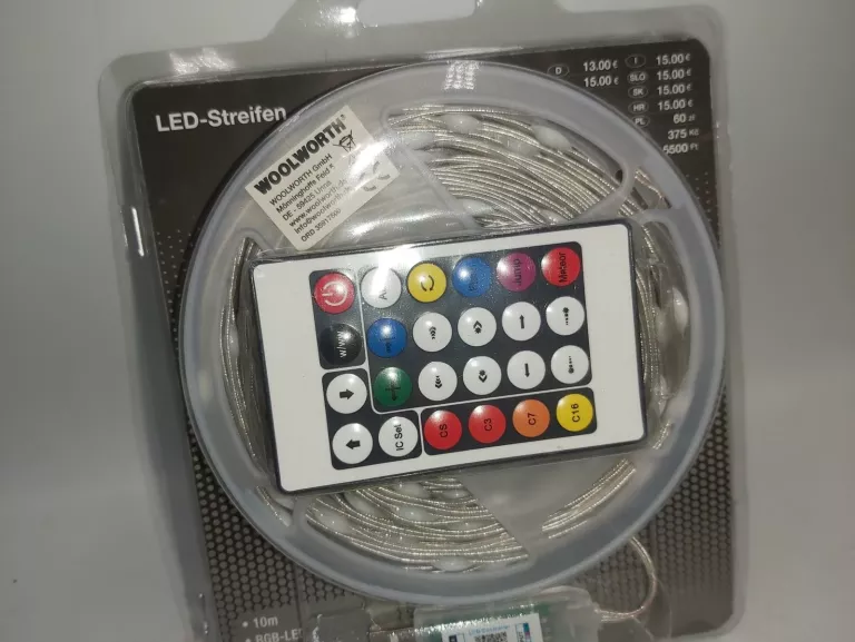 TAŚMA LED LED-STREIFEN 10M Z PILOTEM WOOLWORTH
