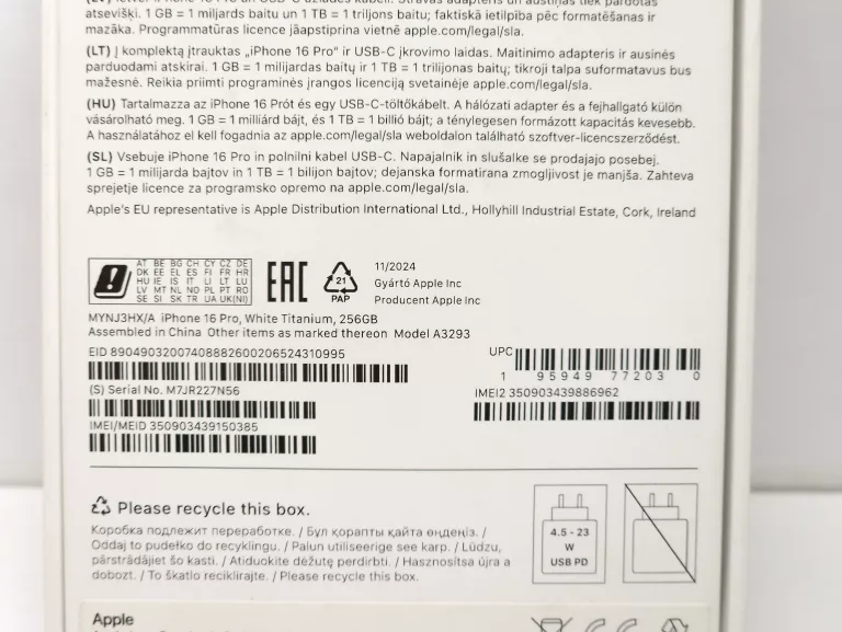APPLE IPHONE 16 PRO 256GB STAN IDEALNY! SIEĆ ORANGE